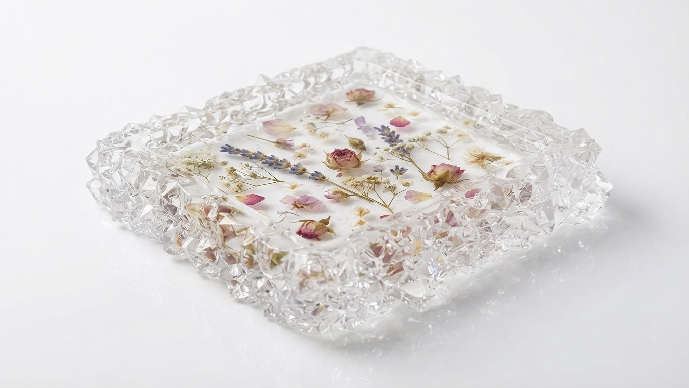 Silicone Mold Square Crystal Edge Tray – 11 cm