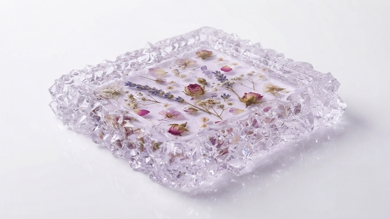 Silicone Mold Square Crystal Edge Tray – 11 cm