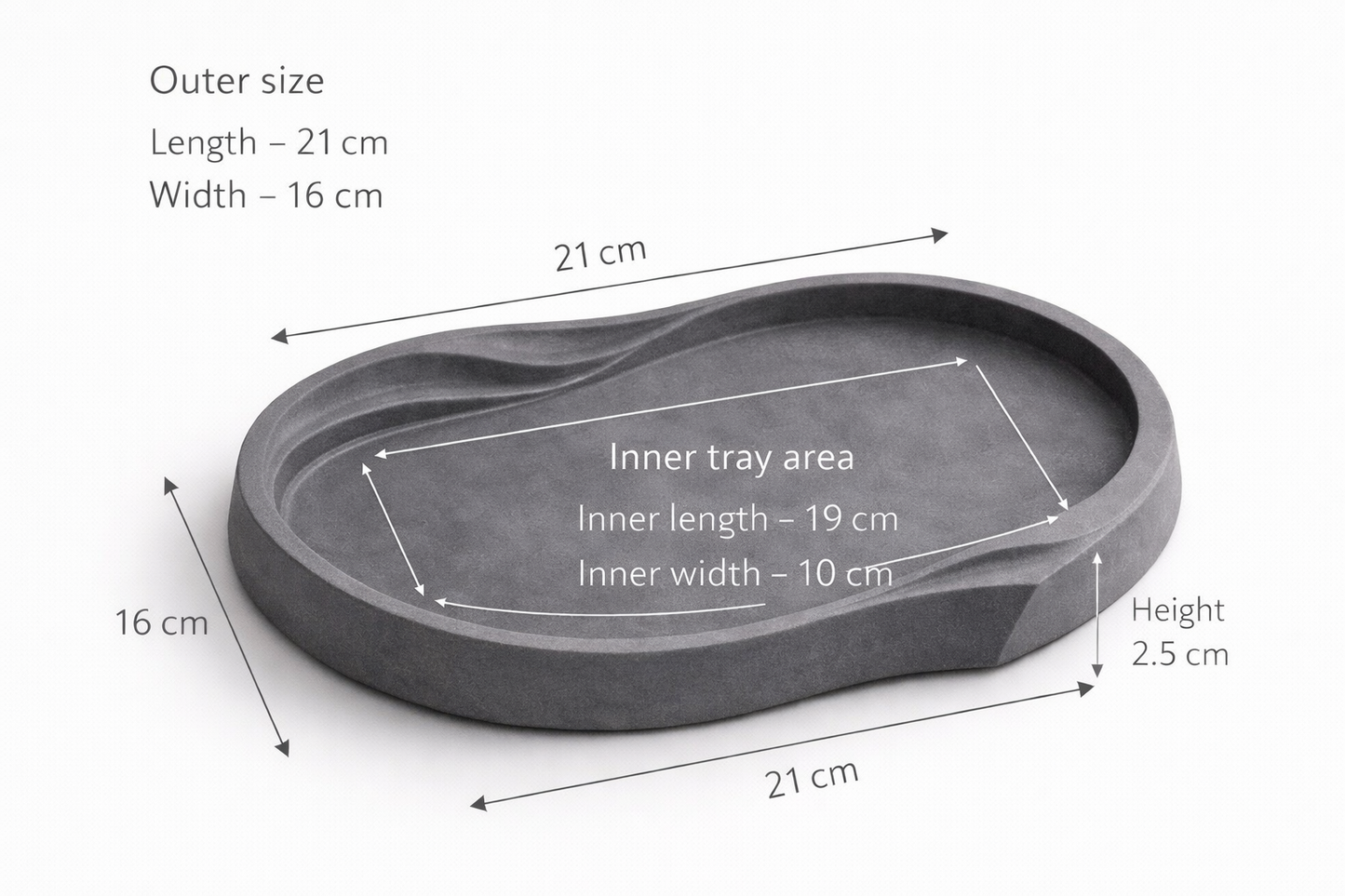 Matte Silicone Mold Stone Tray