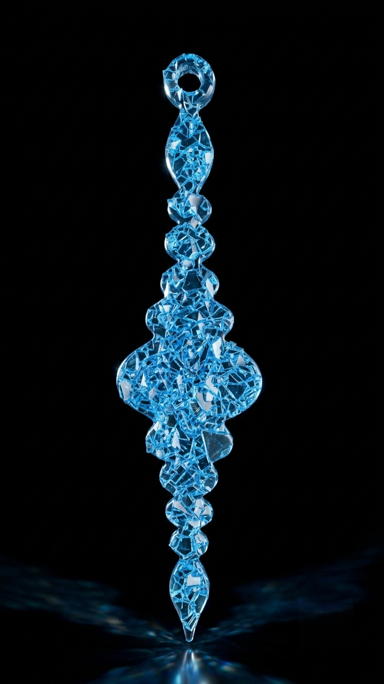 Silicone Mold Icicle Ornament Crystalline Druzy Texture 14cm