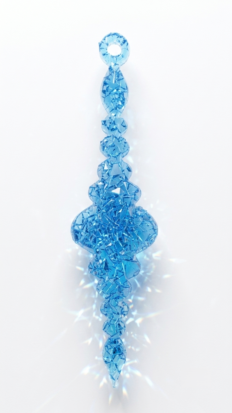 Silicone Mold Icicle Ornament Crystalline Druzy Texture 14cm