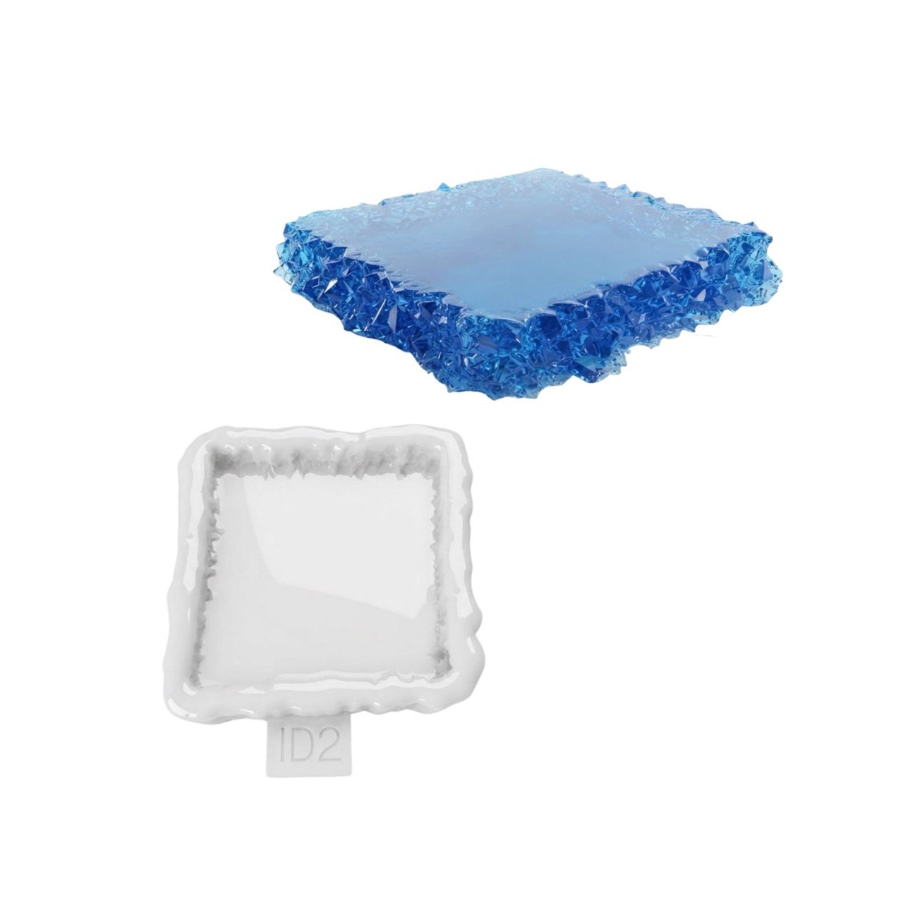 Silicone Mold Square Crystal Edge Tray – 11 cm