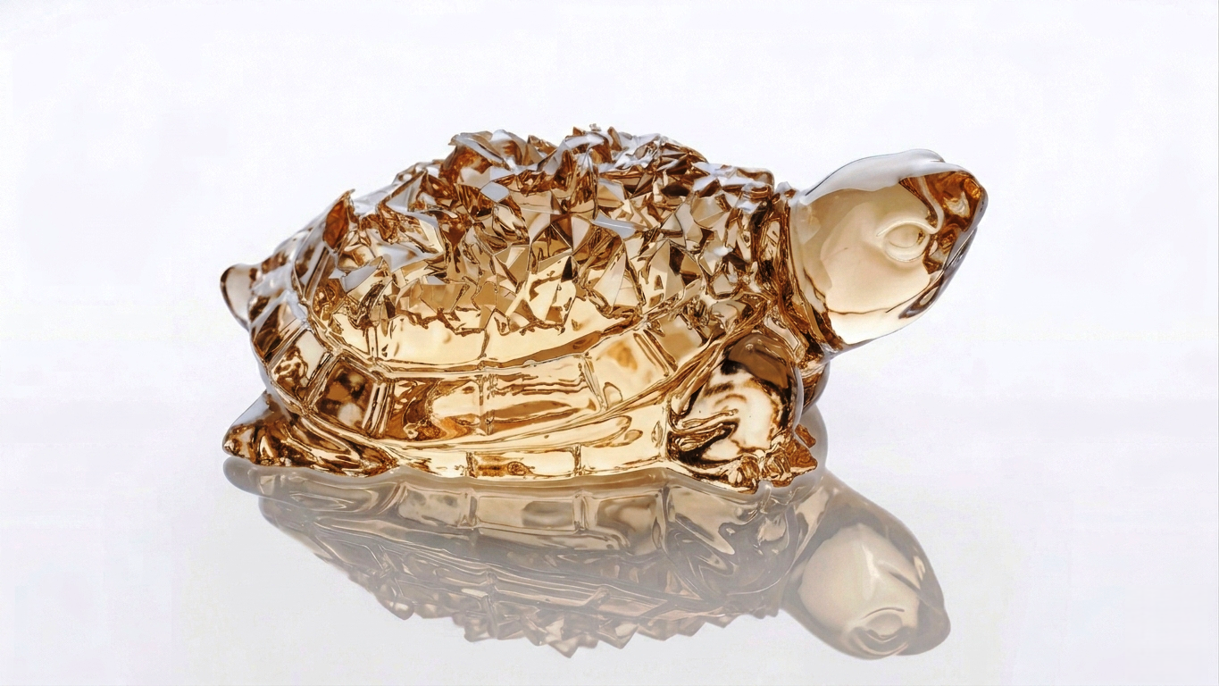 Small Turtle Silicone Mold with Crystal Druzy Texture