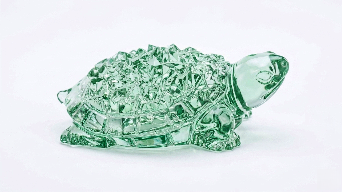 Small Turtle Silicone Mold with Crystal Druzy Texture