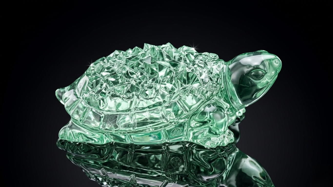 Small Turtle Silicone Mold with Crystal Druzy Texture