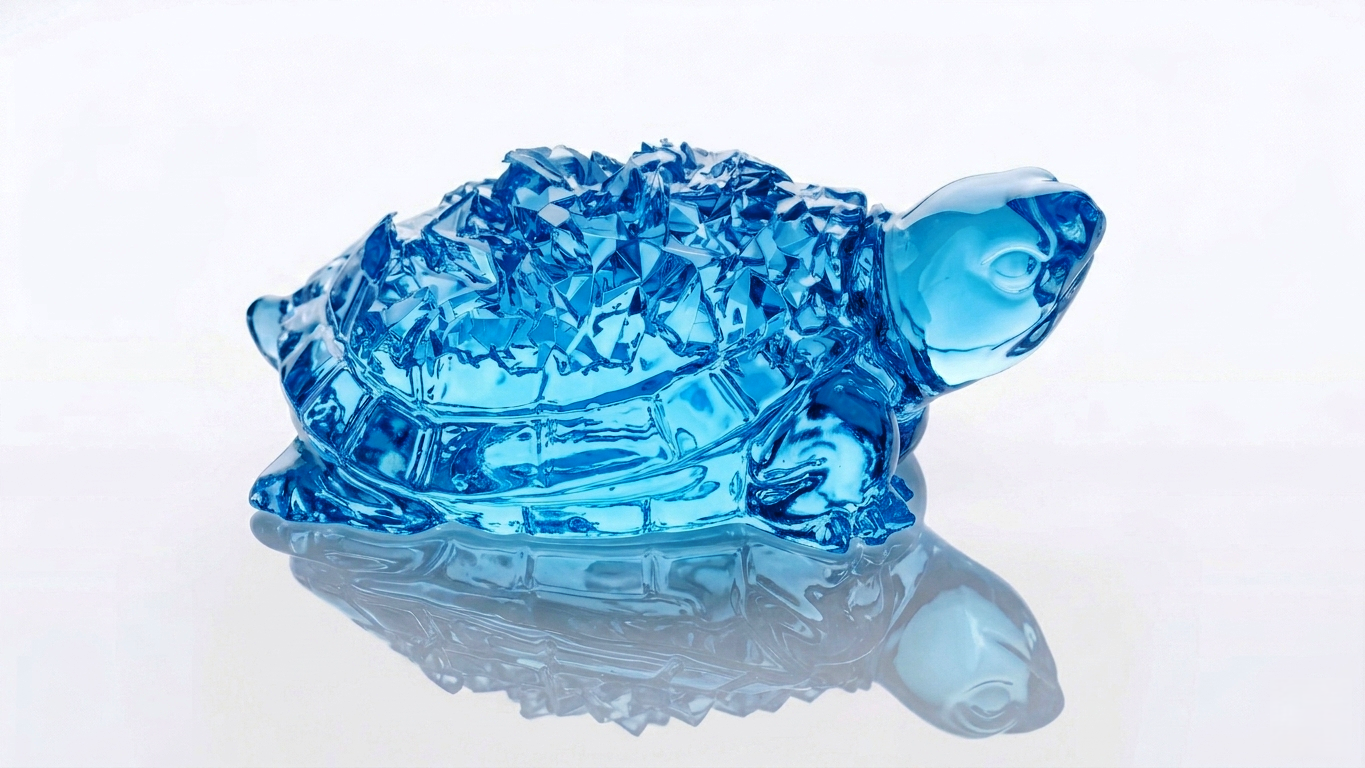 Small Turtle Silicone Mold with Crystal Druzy Texture