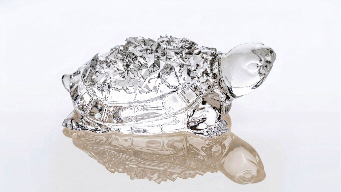 Small Turtle Silicone Mold with Crystal Druzy Texture