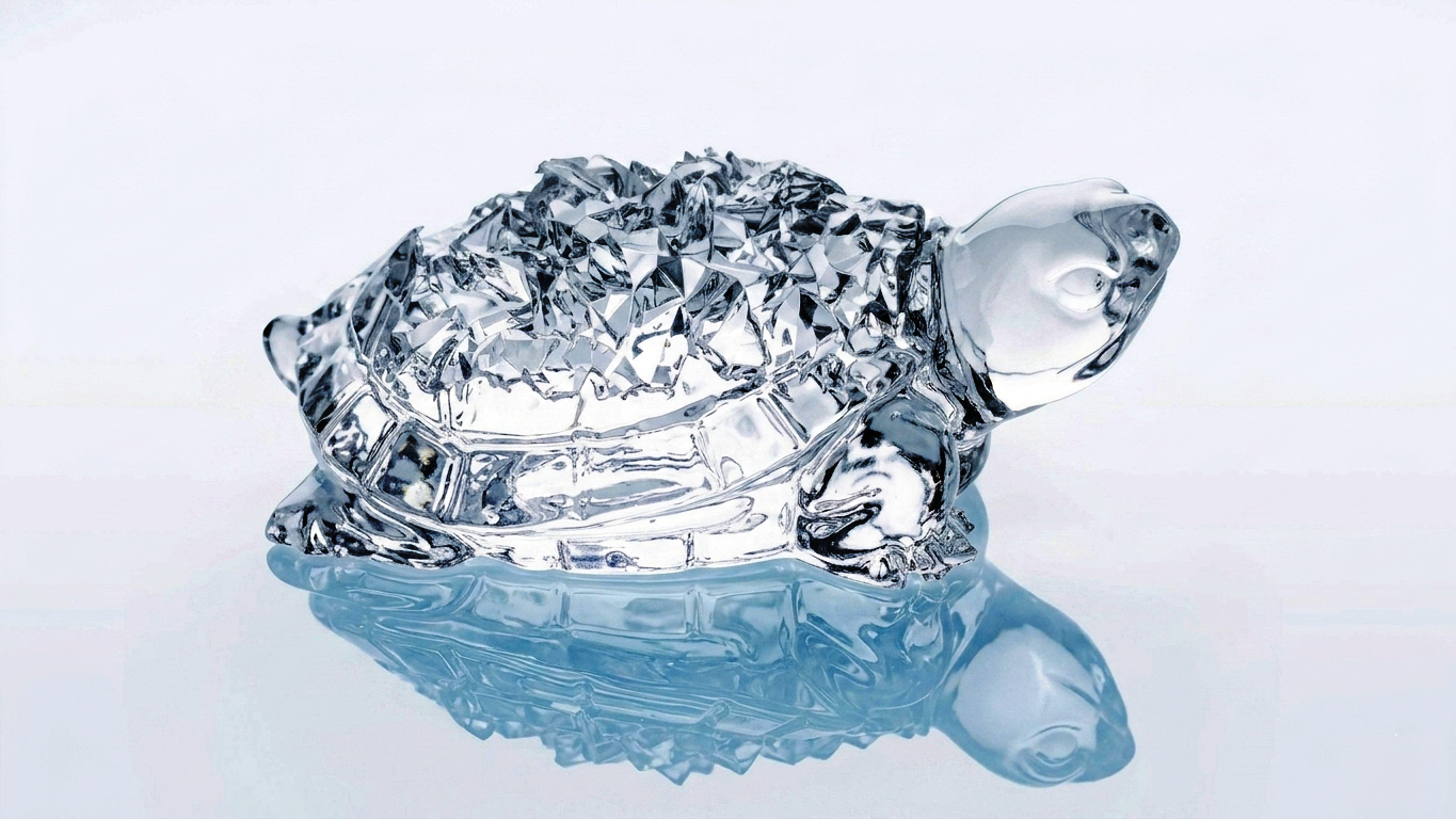 Small Turtle Silicone Mold with Crystal Druzy Texture