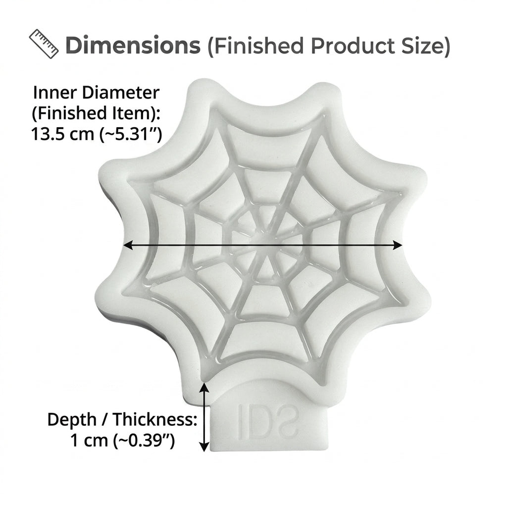 Large Spider Web Coaster Silicone Mold