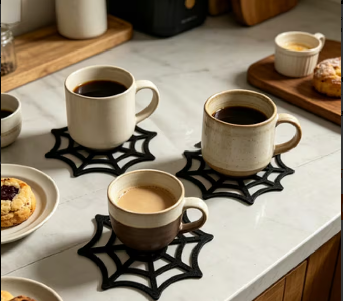 Large Spider Web Coaster Silicone Mold