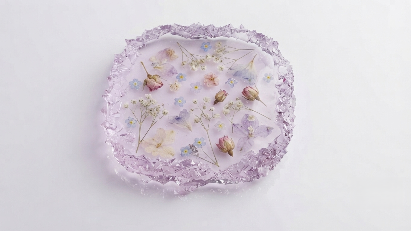 Square Crystal Edge Trinket Dish Silicone Mold