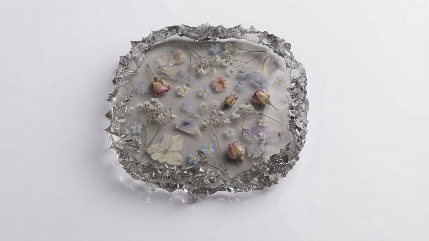 Square Crystal Edge Trinket Dish Silicone Mold