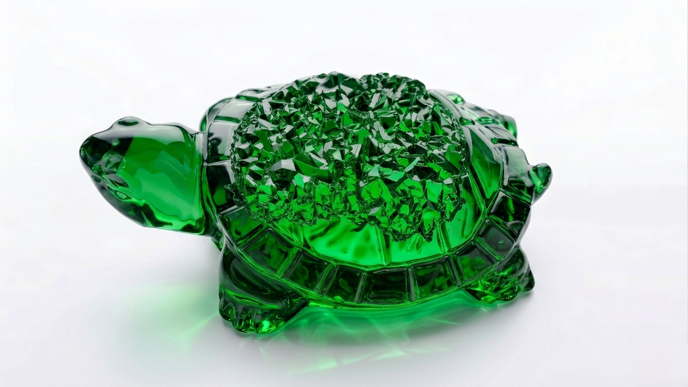Large Turtle Silicone Mold with Crystal Druzy Texture