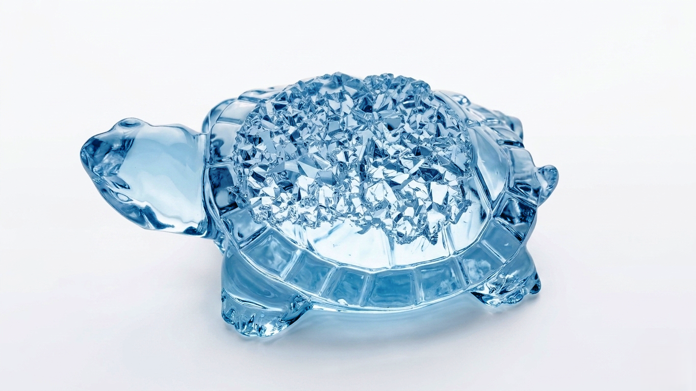 Large Turtle Silicone Mold with Crystal Druzy Texture