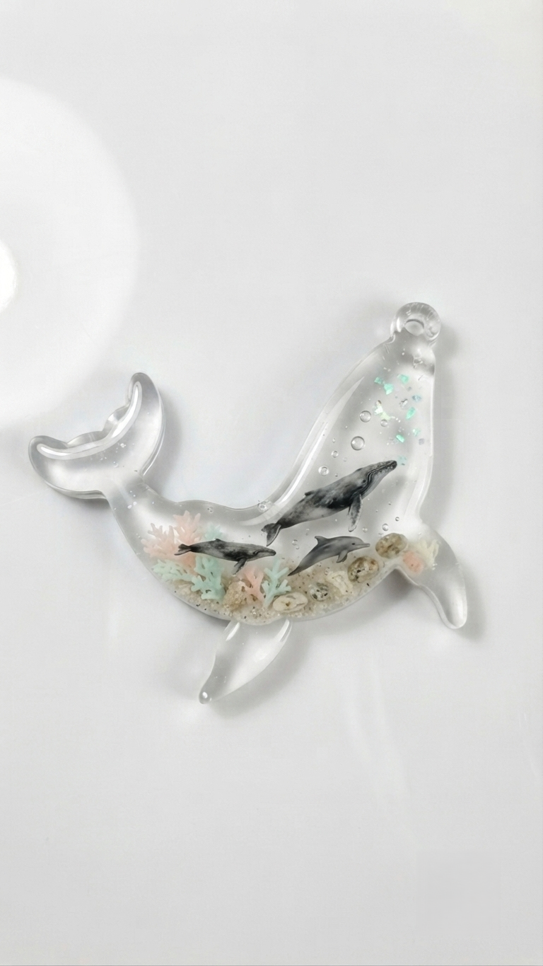 Whale Silicone Mold -  Glossy Ocean Animal Casting Form