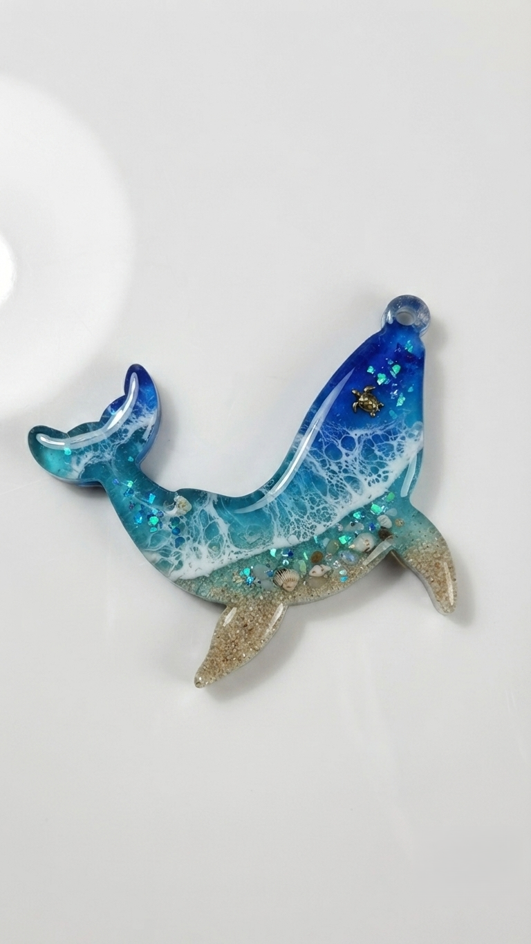 Whale Silicone Mold -  Glossy Ocean Animal Casting Form