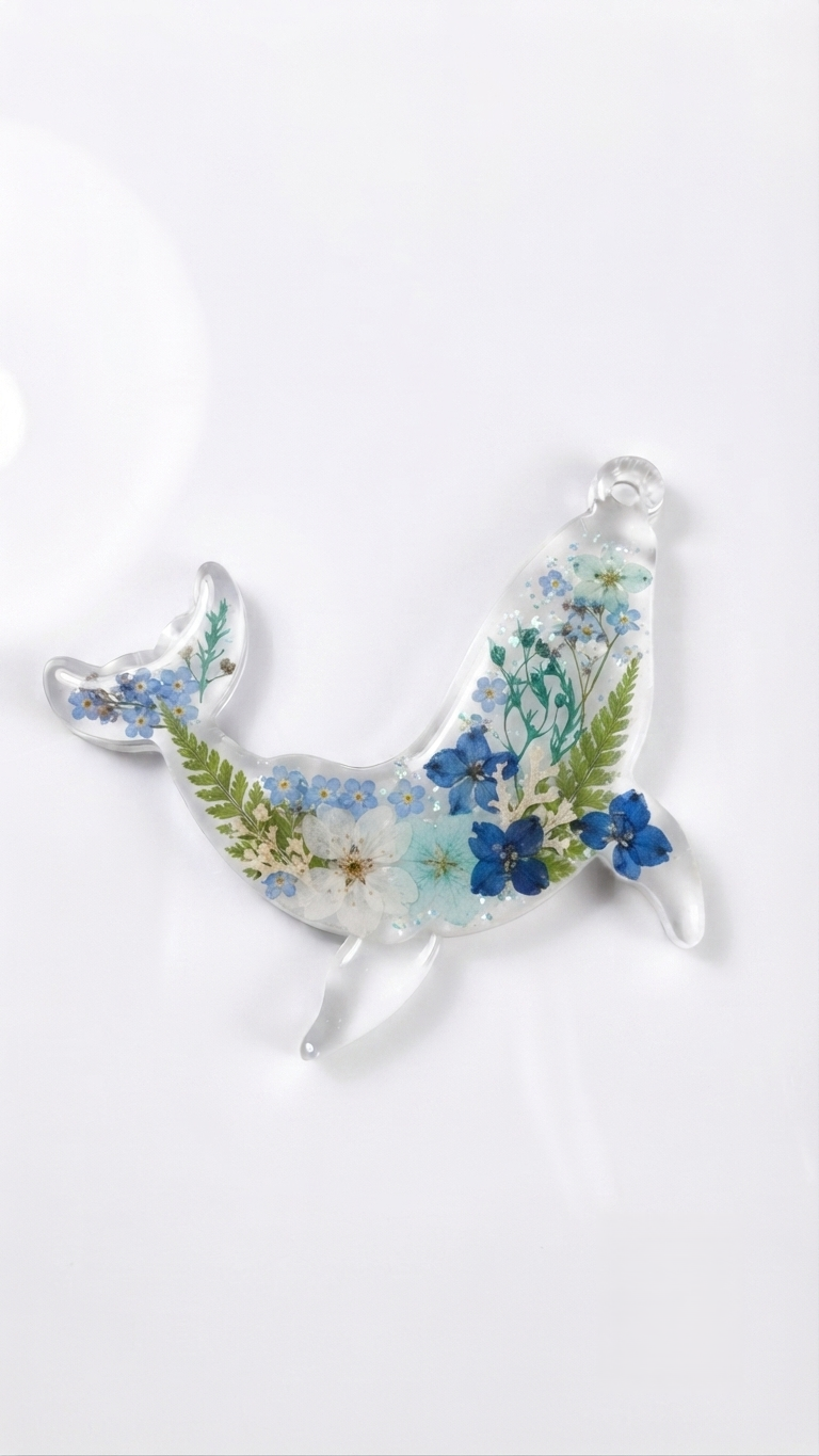 Whale Silicone Mold -  Glossy Ocean Animal Casting Form
