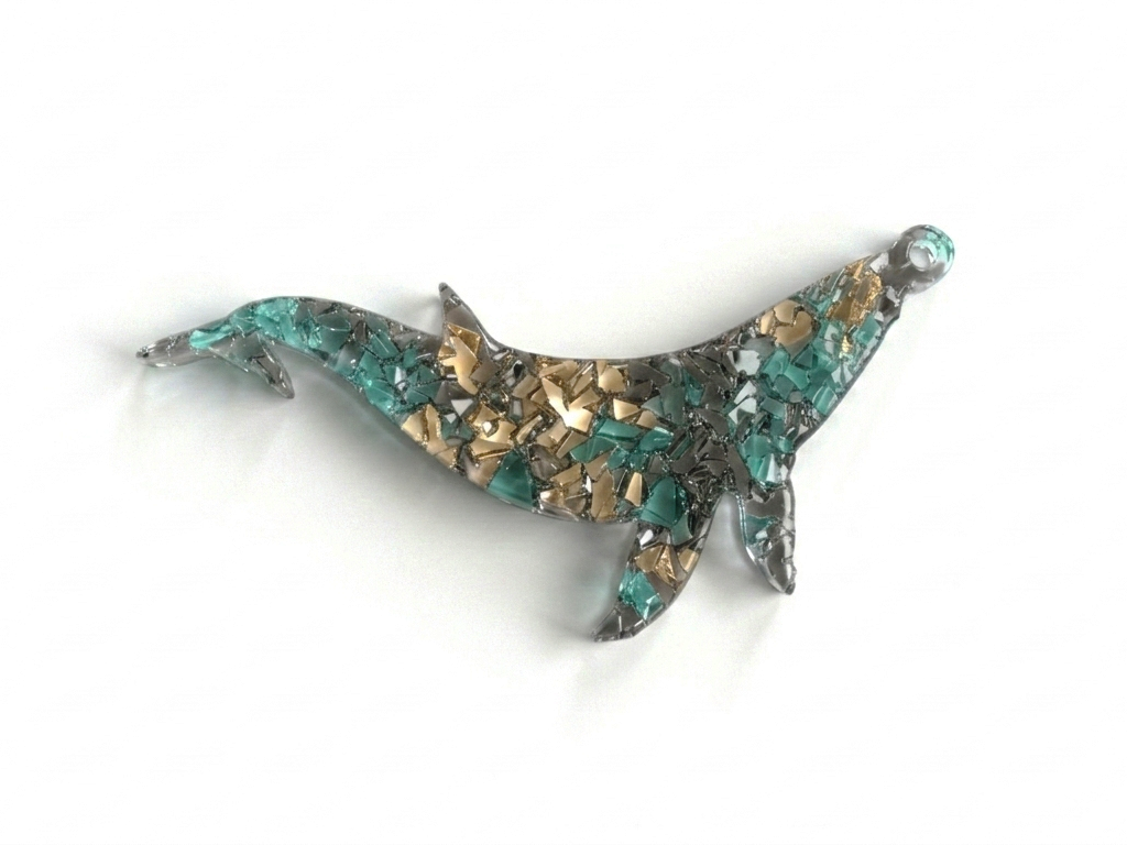 Whale Silicone Mold – Druzy Crystalline Texture