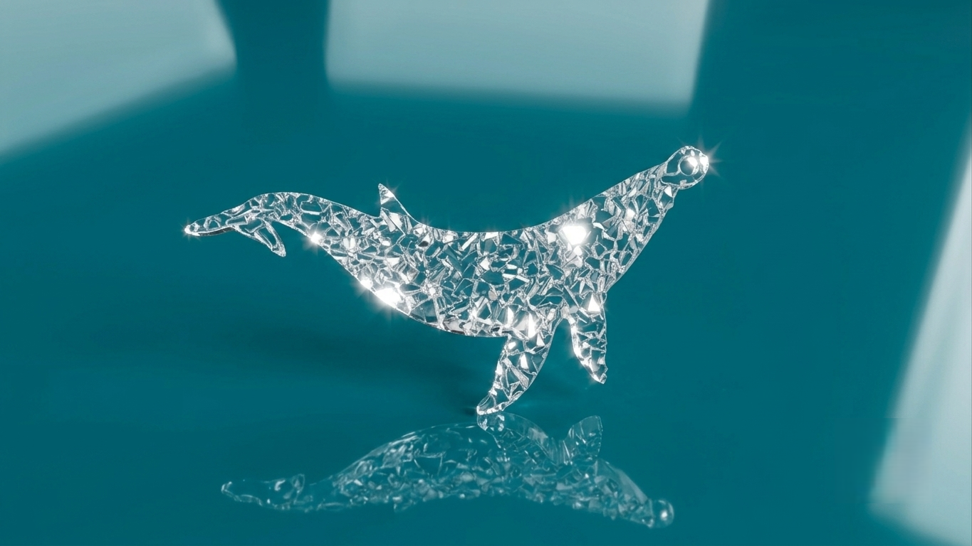 Whale Silicone Mold – Druzy Crystalline Texture