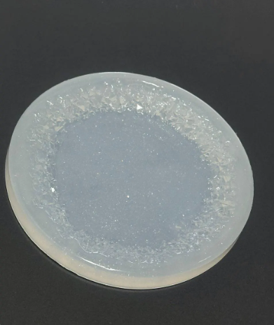 Large 13cm Round Crystal Edge Mold for Coasters and Trays