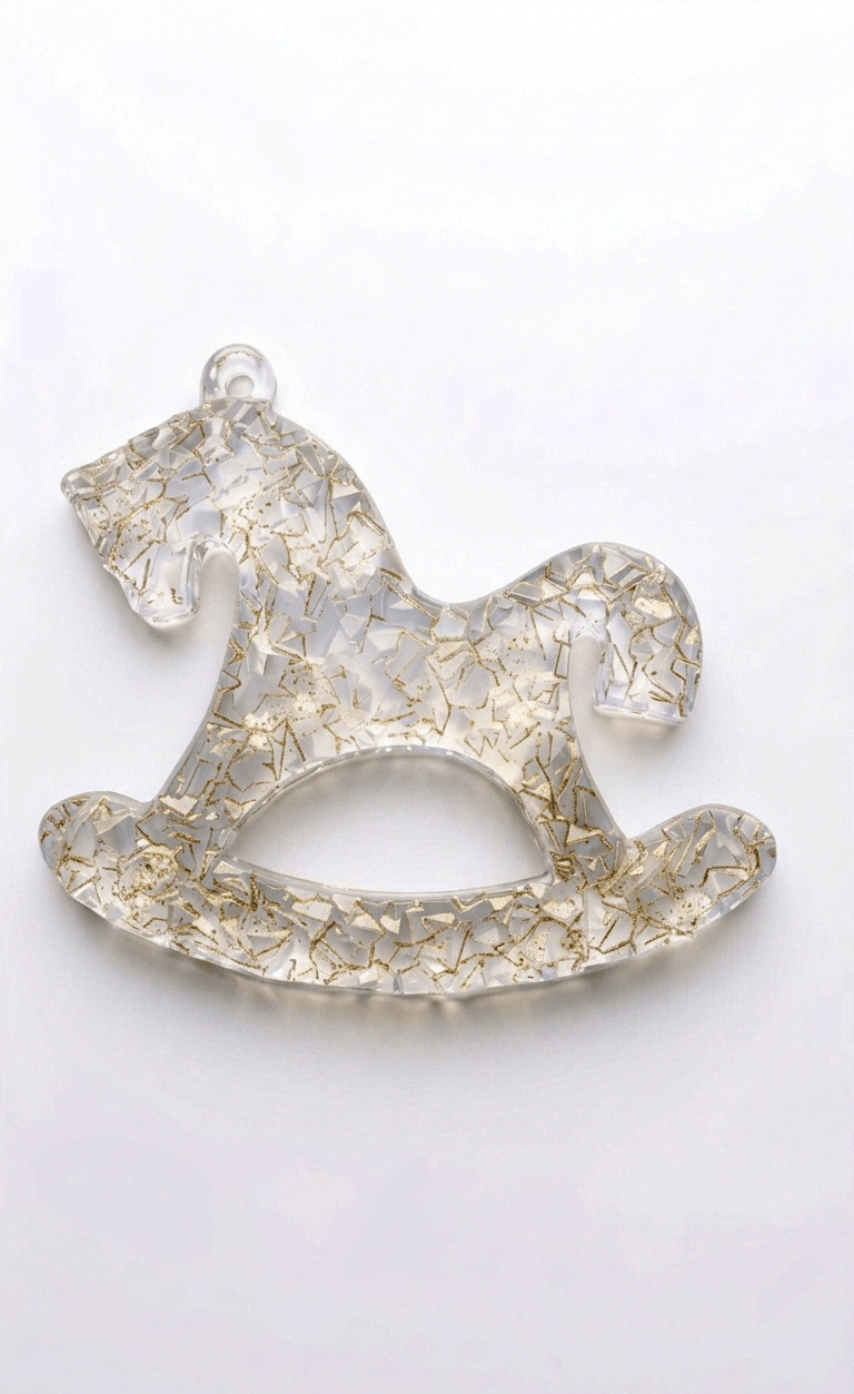Angel Ornament Silicone Mold with Crystal Druzy Texture - Ideas Decor Shop