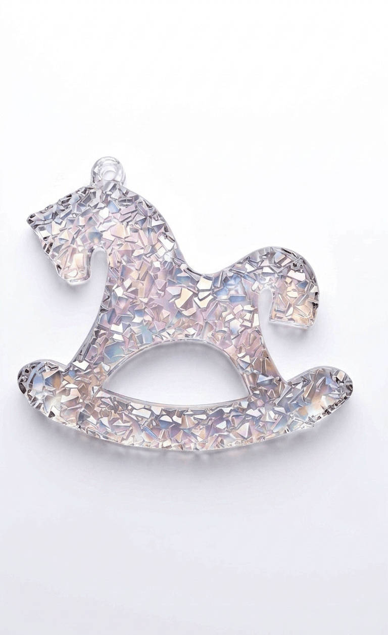 Angel Ornament Silicone Mold with Crystal Druzy Texture - Ideas Decor Shop