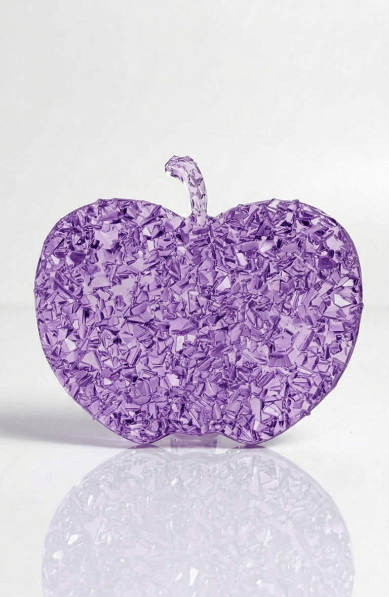 Apple Silicone Mold with Crystal Druzy Texture - Ideas Decor Shop