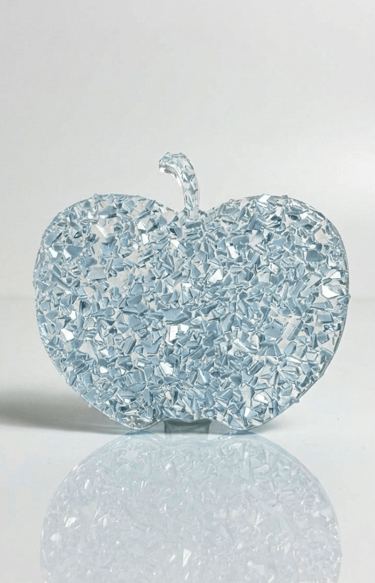 Apple Silicone Mold with Crystal Druzy Texture - Ideas Decor Shop