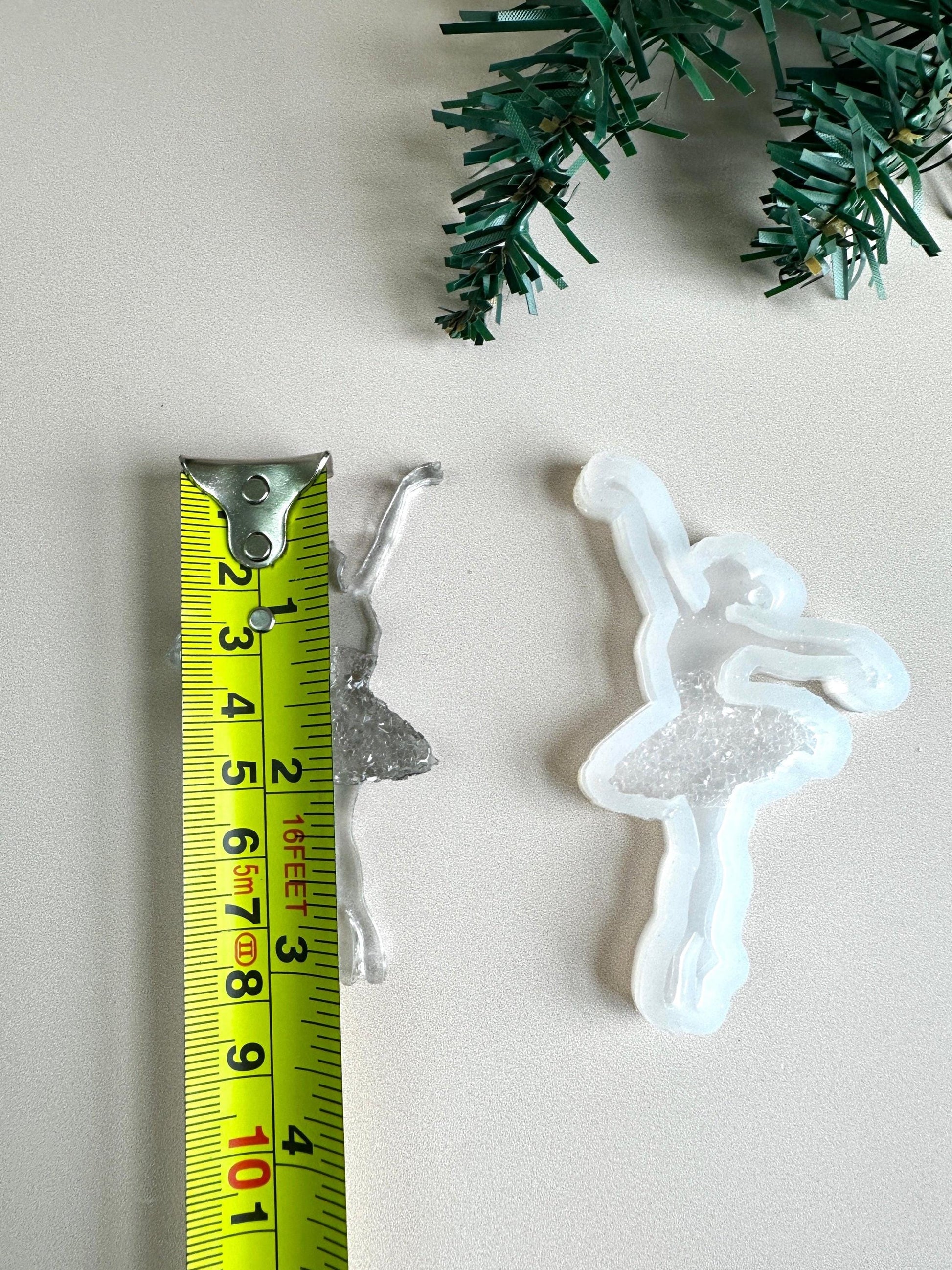 Ballerina Christmas Ornament Silicone Mold with Crystals for Resin - Ideas Decor Shop