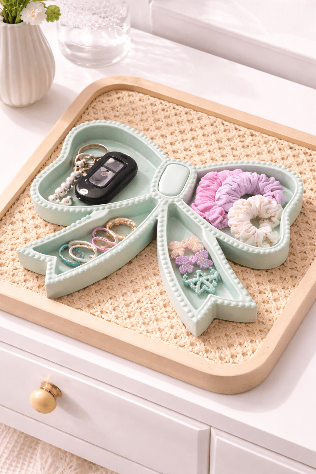 Bow Trinket Tray Mold | Jewelry Dish - Ideas Decor Shop