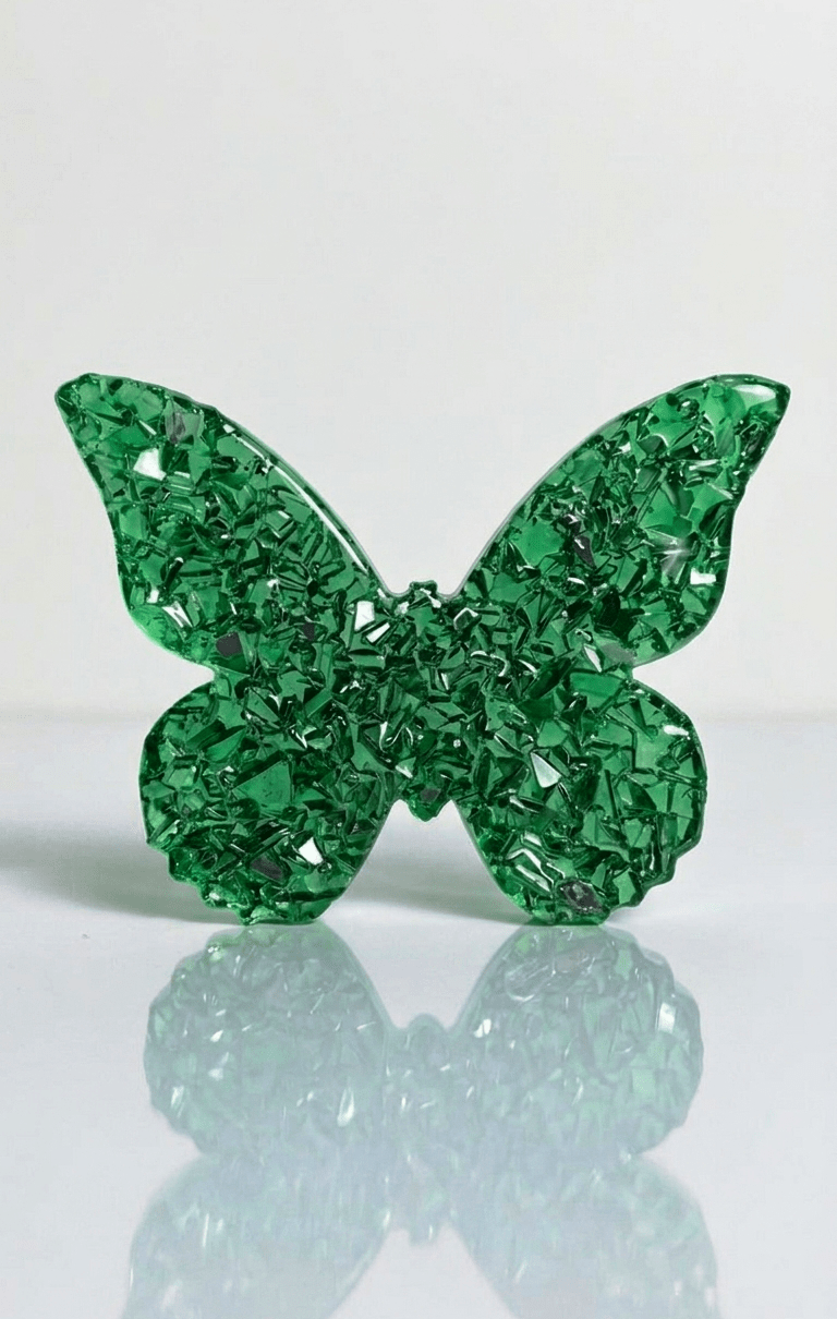 Butterfly Silicone Mold with Crystal Druzy Texture - Ideas Decor Shop
