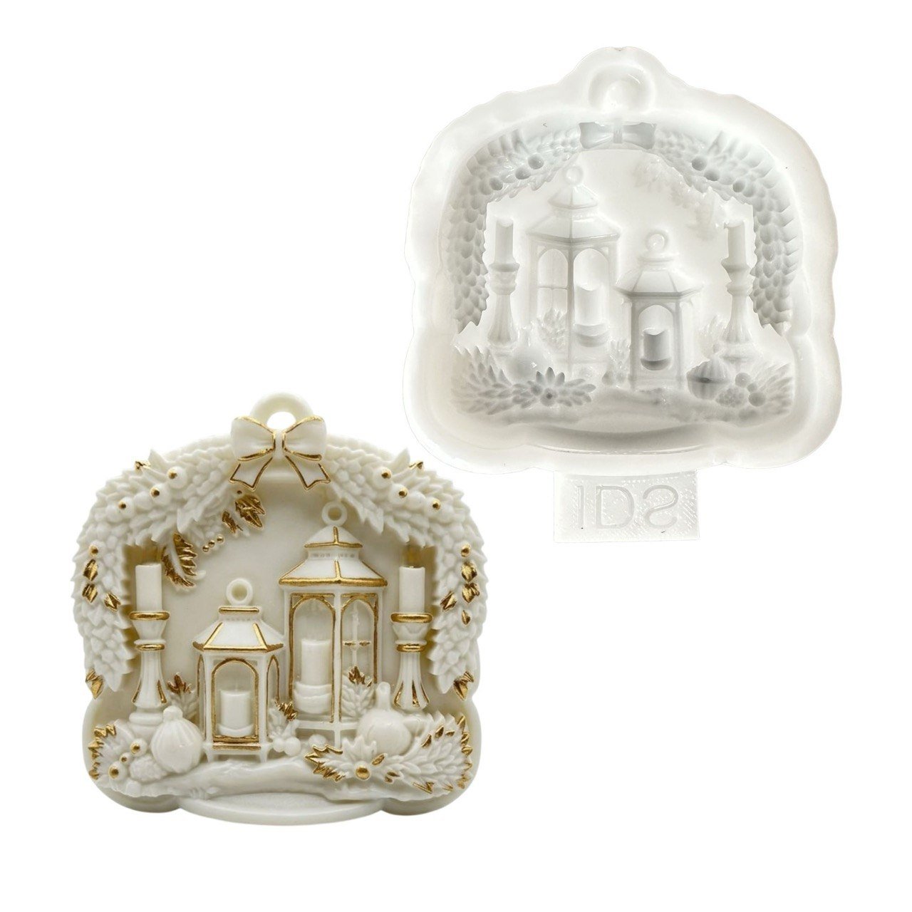 Christmas Ornament Silicone Mold: Lantern Candle Decor - Ideas Decor Shop