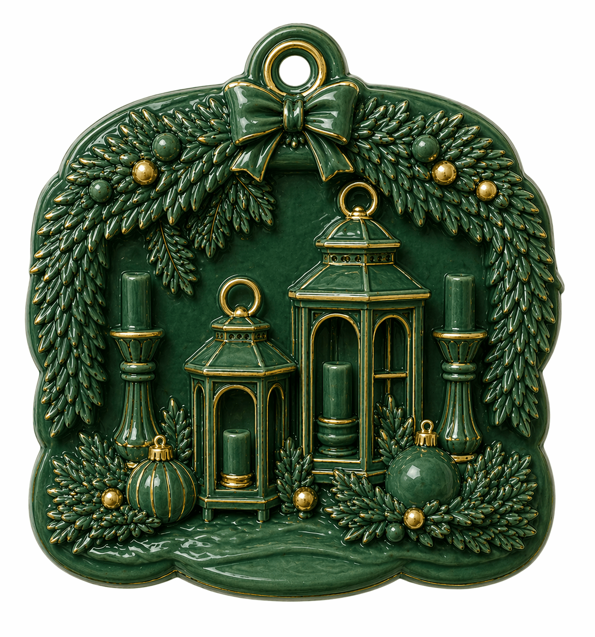 Christmas Ornament Silicone Mold: Lantern Candle Decor - Ideas Decor Shop
