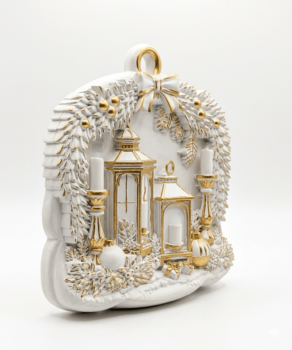 Christmas Ornament Silicone Mold: Lantern Candle Decor - Ideas Decor Shop