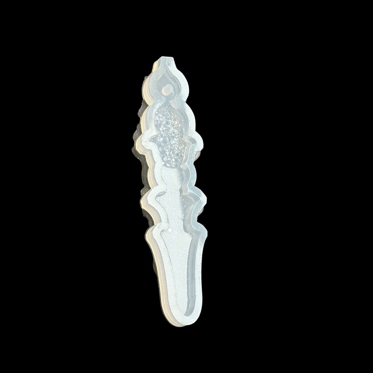 Christmas Tree Ornament Silicone Mold with Crystals - Icicle Shape for Resin Crafting - Ideas Decor Shop