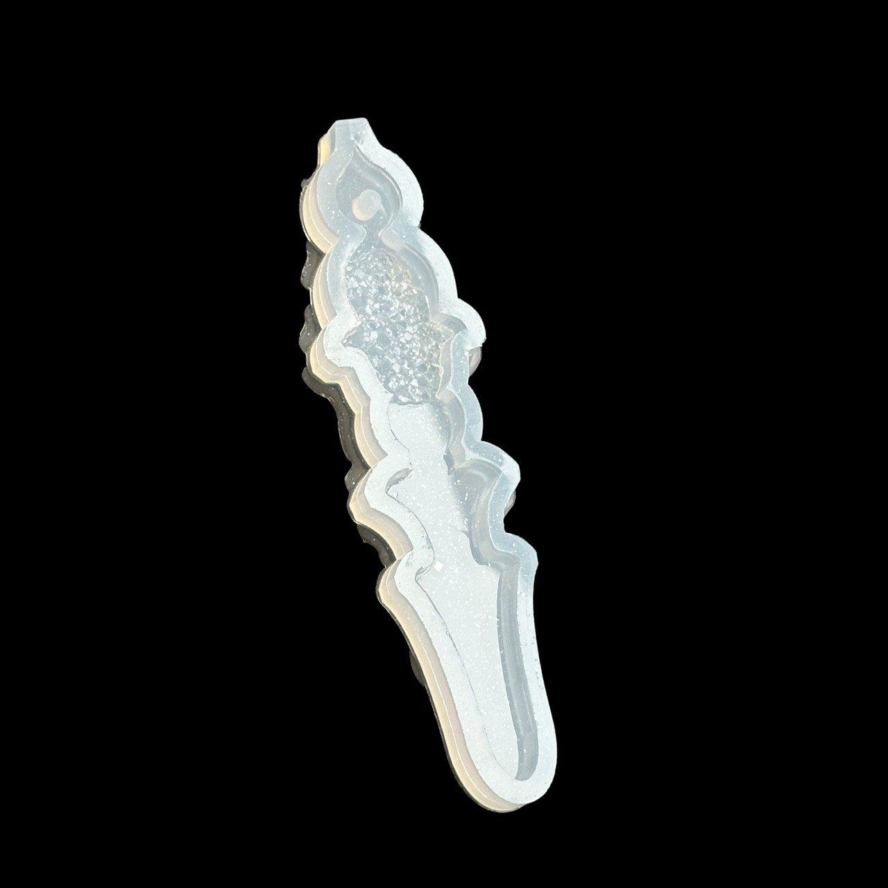 Christmas Tree Ornament Silicone Mold with Crystals - Icicle Shape for Resin Crafting - Ideas Decor Shop