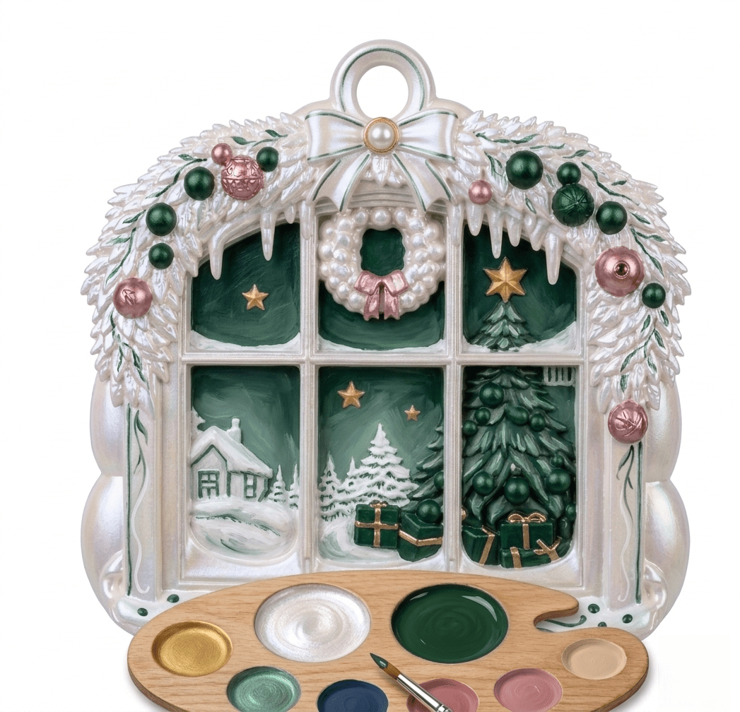 Christmas Window Scene Silicone Mold - Ideas Decor Shop