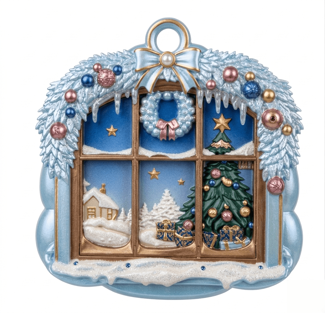 Christmas Window Scene Silicone Mold - Ideas Decor Shop