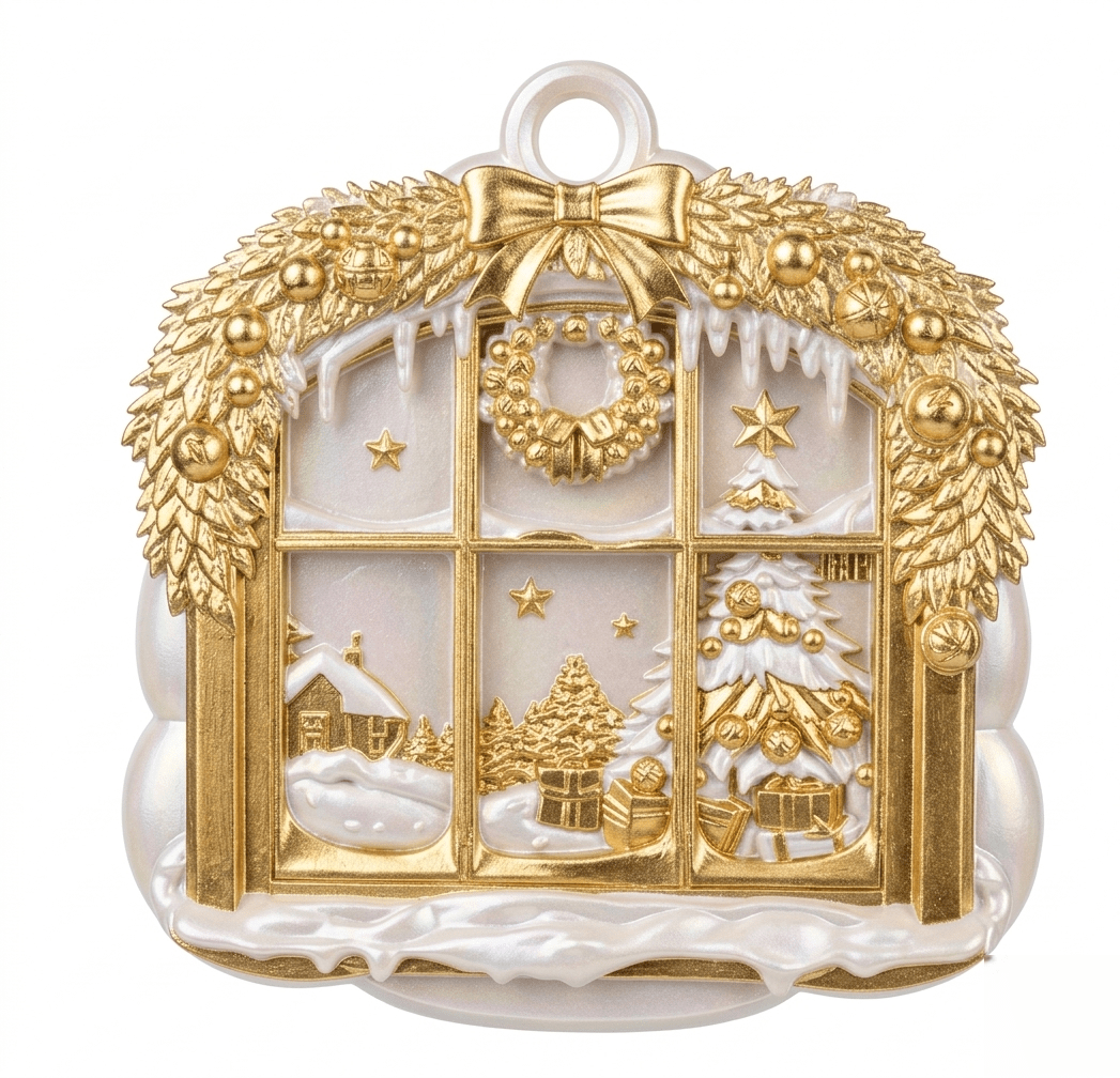 Christmas Window Scene Silicone Mold - Ideas Decor Shop