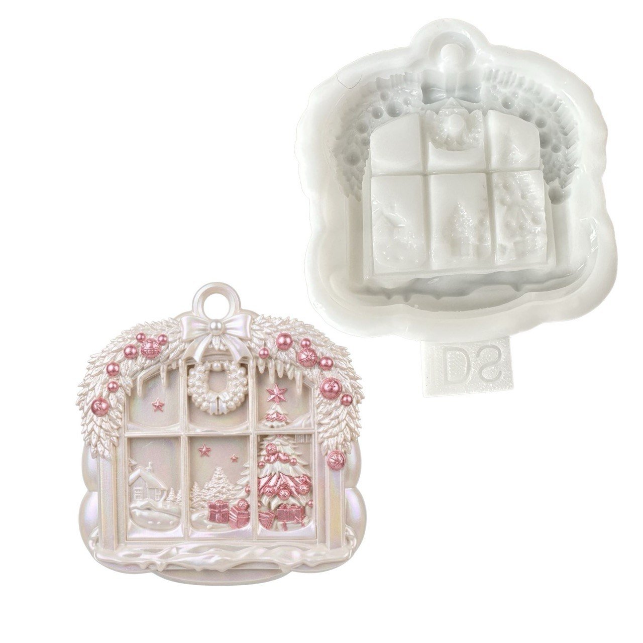 Christmas Window Scene Silicone Mold - Ideas Decor Shop