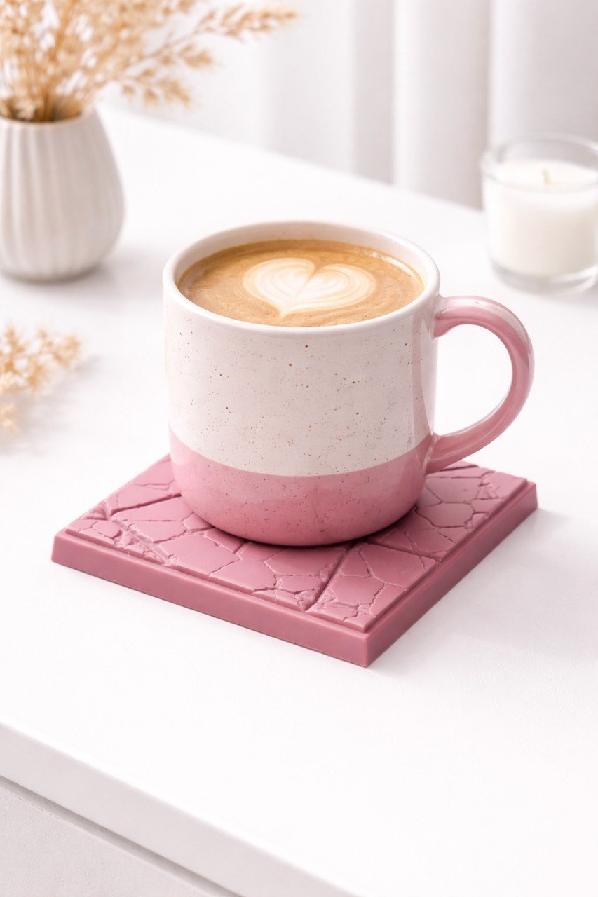 Cracked Square Coaster Mold 9x9 cm - Ideas Decor Shop