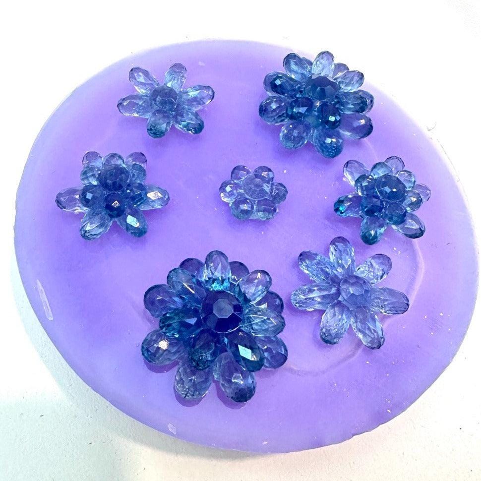 Craft Silicone Mold Set - 7 Crystal Flower Resin Molds for DIY Projects - Ideas Decor Shop