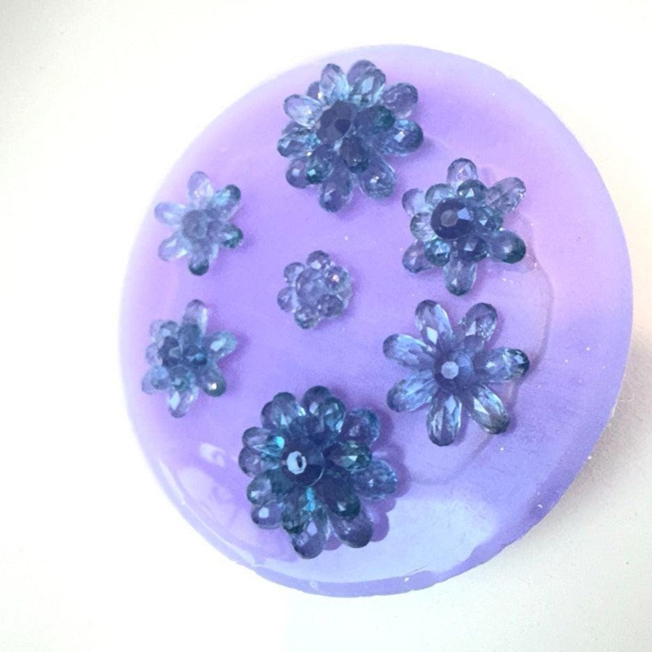 Craft Silicone Mold Set - 7 Crystal Flower Resin Molds for DIY Projects - Ideas Decor Shop