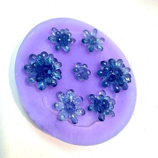 Craft Silicone Mold Set - 7 Crystal Flower Resin Molds for DIY Projects - Ideas Decor Shop