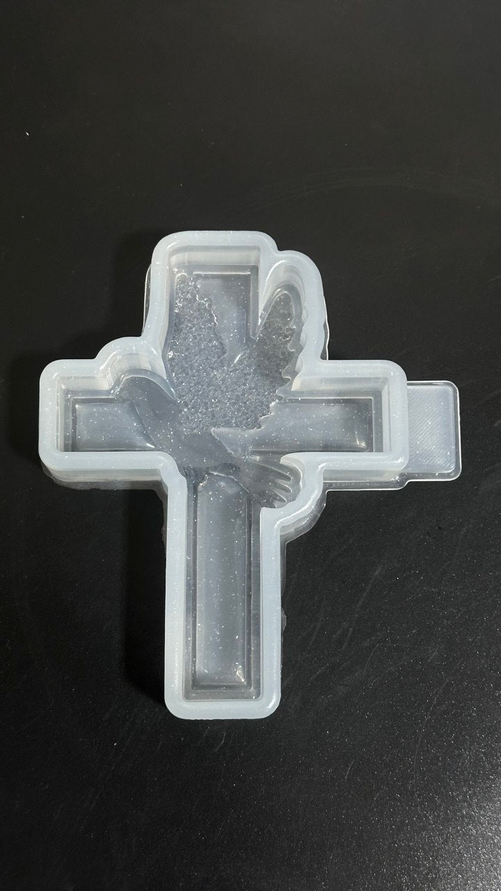 Cross with Dove Silicone Mould - Religious Craft Tool for DIY Projects - Christian Gift - Ideas Decor Shop
