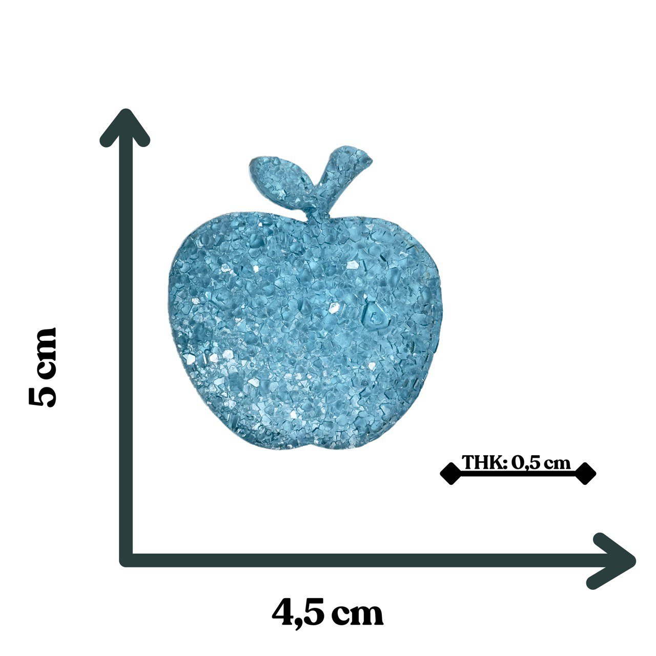 Crystal Apple Druzy Resin Mold - DIY Jewelry Making and Keychain - Ideas Decor Shop