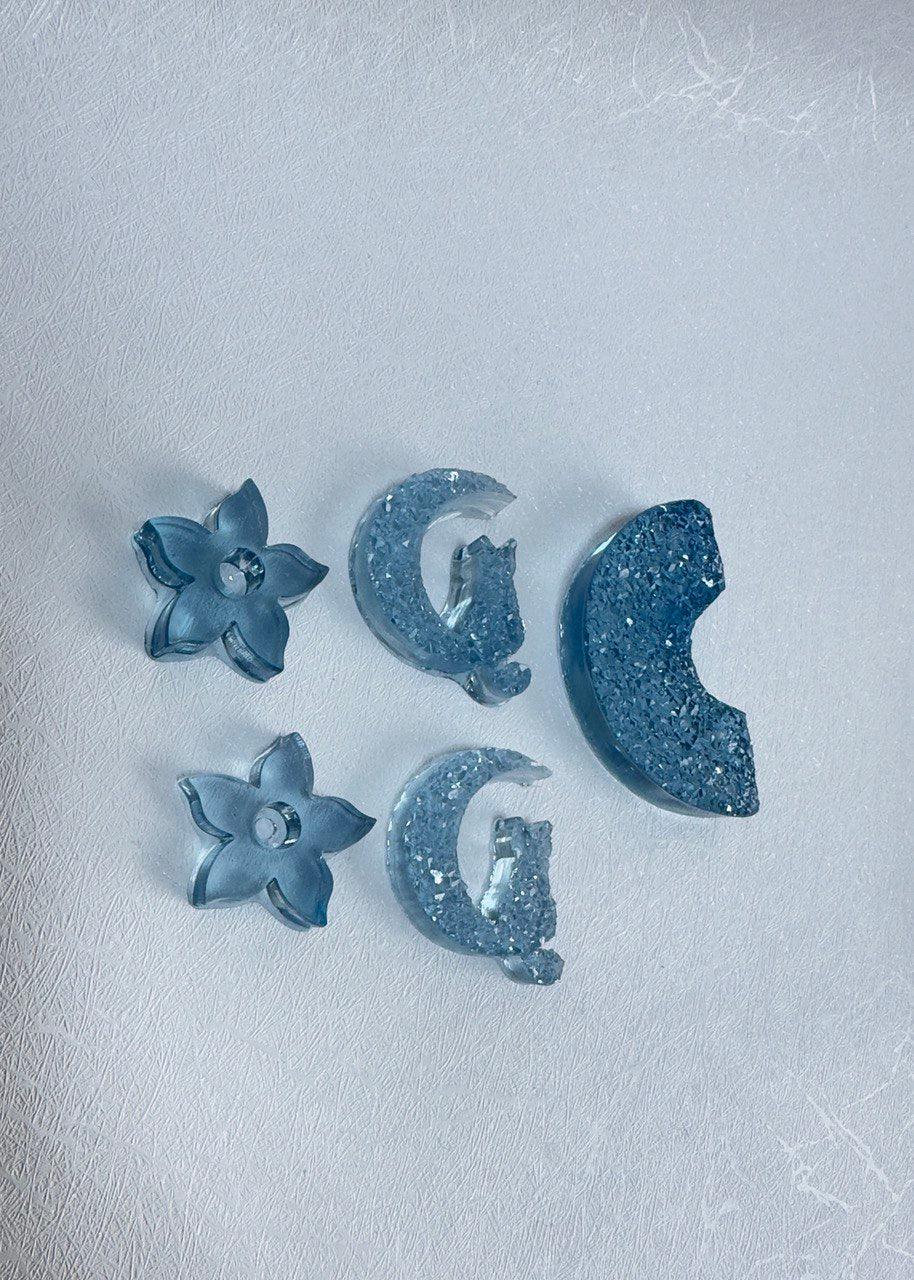 Crystal Cat, Rainbow and Flower Silicone Molds for Resin Jewelry Making - Ideas Decor Shop