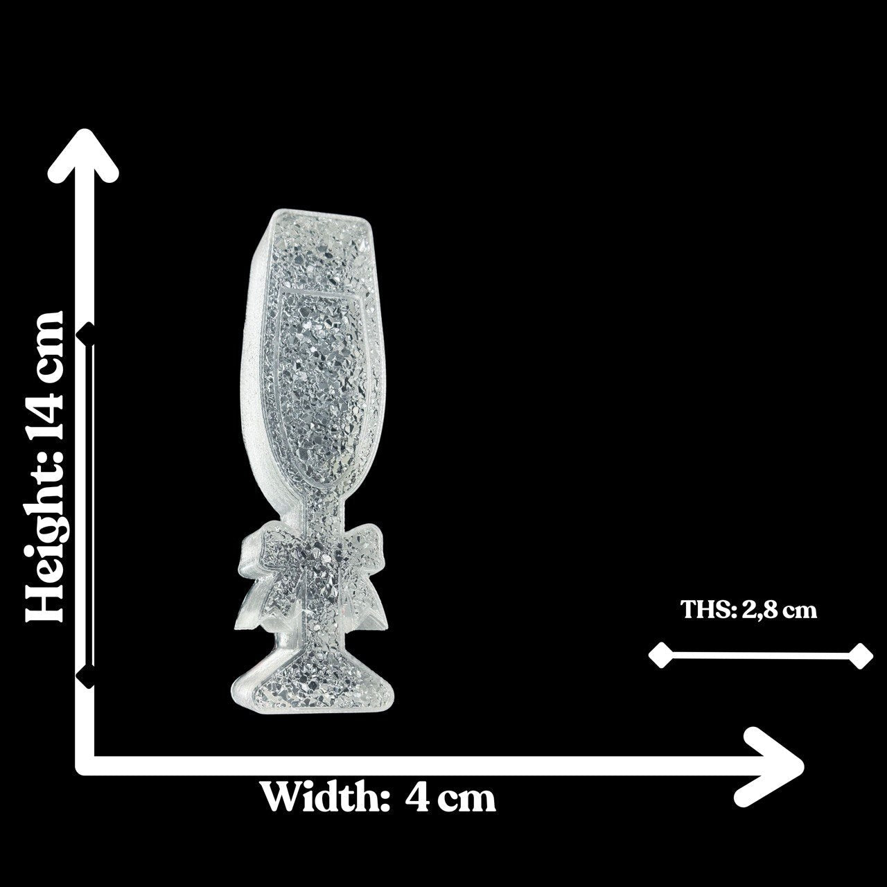 Crystal Champagne Glass Silicone Mold - Ideas Decor Shop