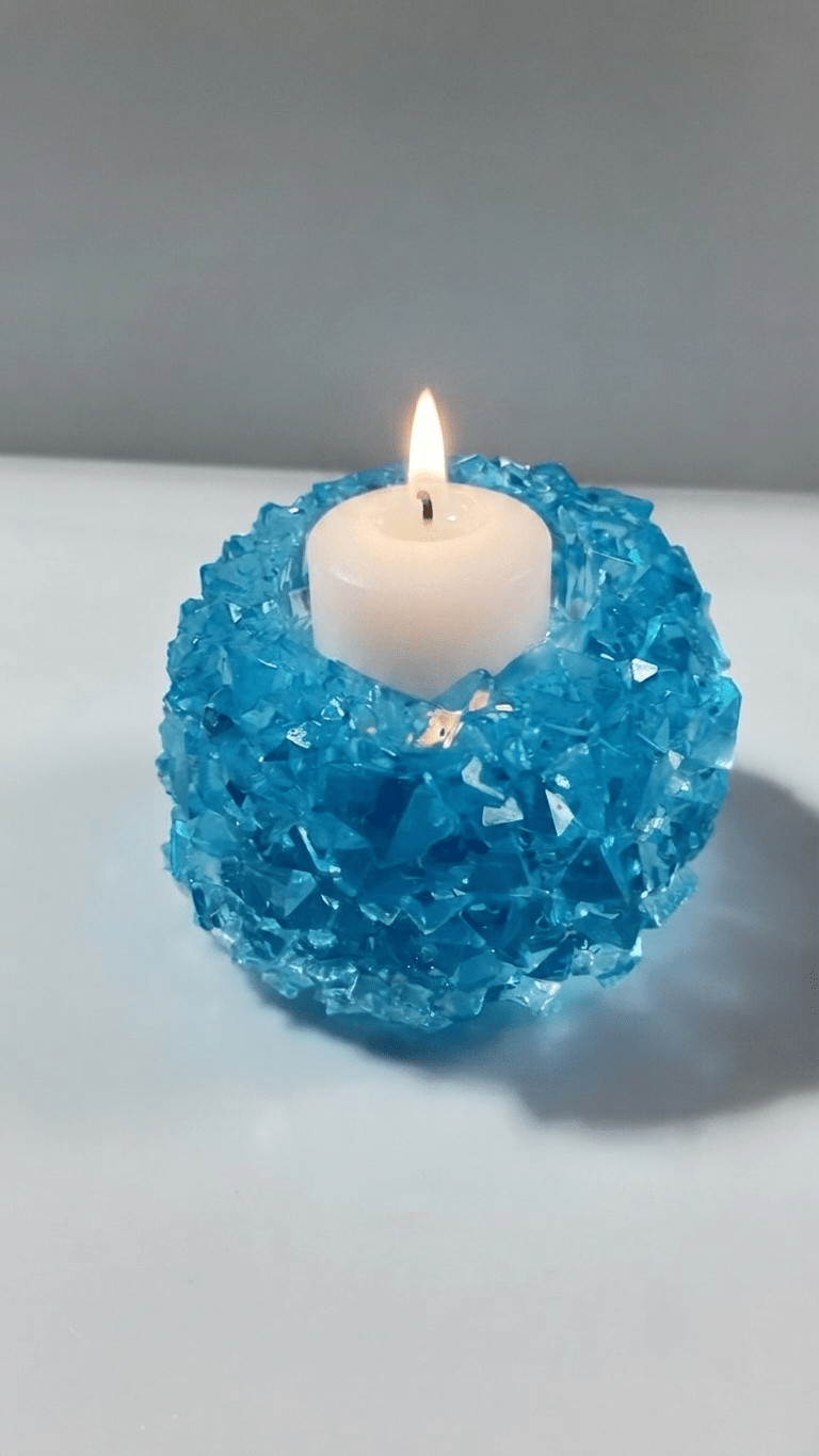 Crystal Cluster Tealight Holder Silicone Mold - Ideas Decor Shop