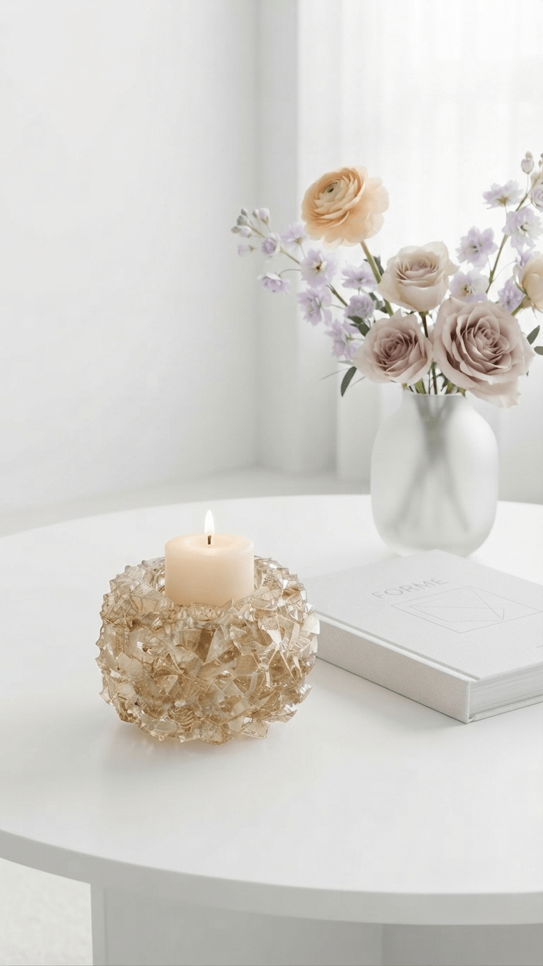 Crystal Cluster Tealight Holder Silicone Mold - Ideas Decor Shop